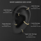 Rosec Jewels-Genuine Diamond Clicker Hoop Earring for Daith Piercing