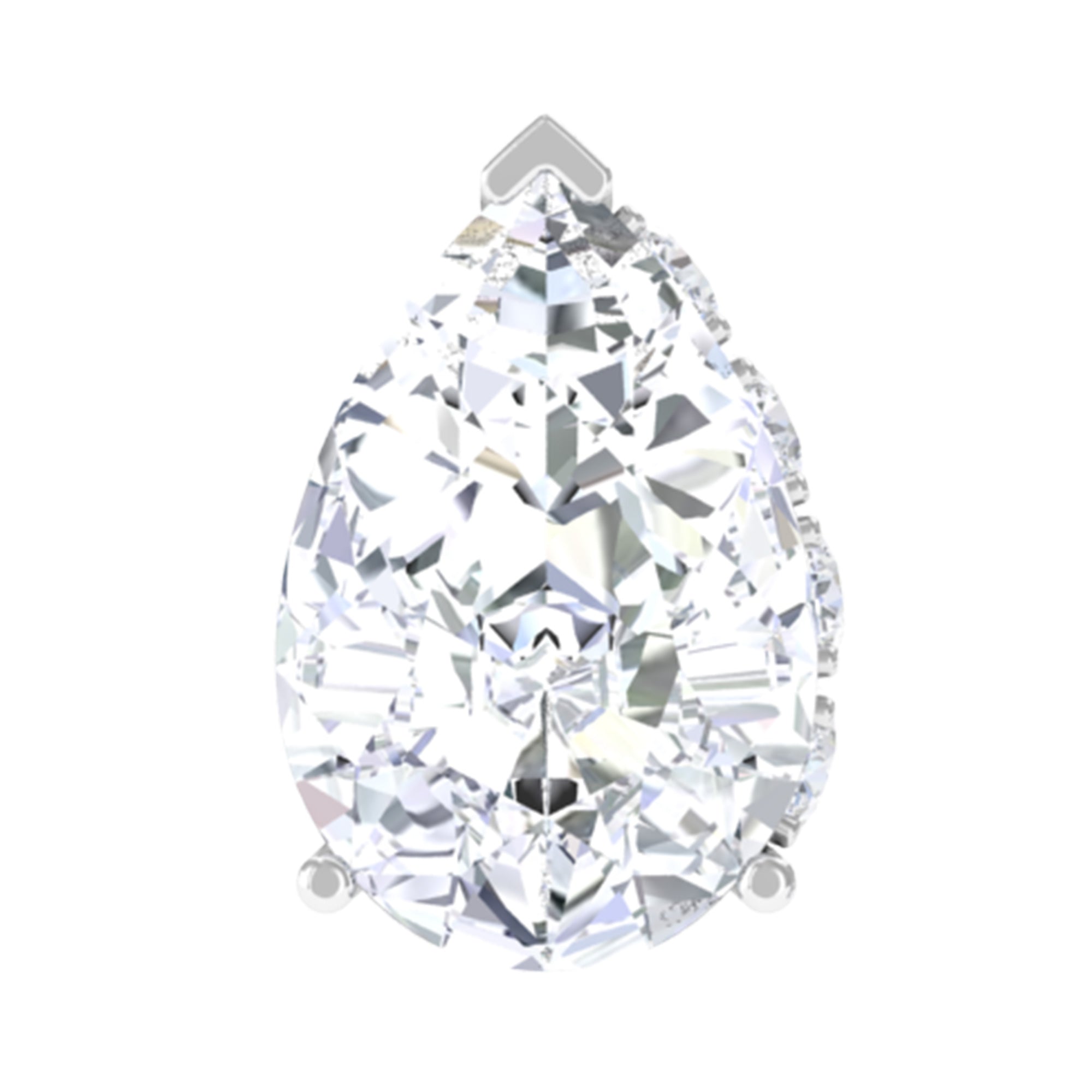 Rosec Jewels-Pear Shape Diamond Solitaire Tragus Earring