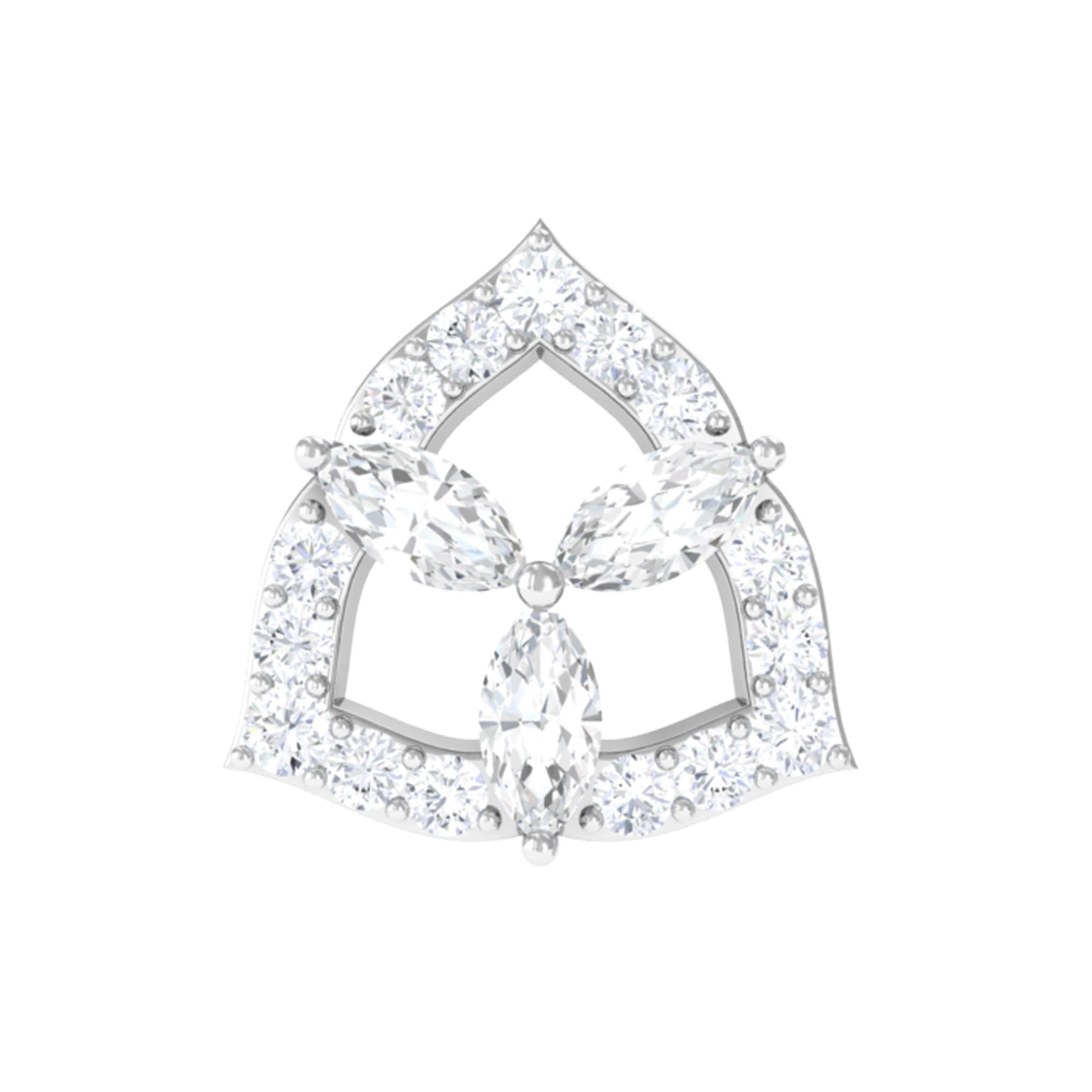 Rosec Jewels-Marquise Moissanite Art Deco Earring for Upper Lobe Piercing