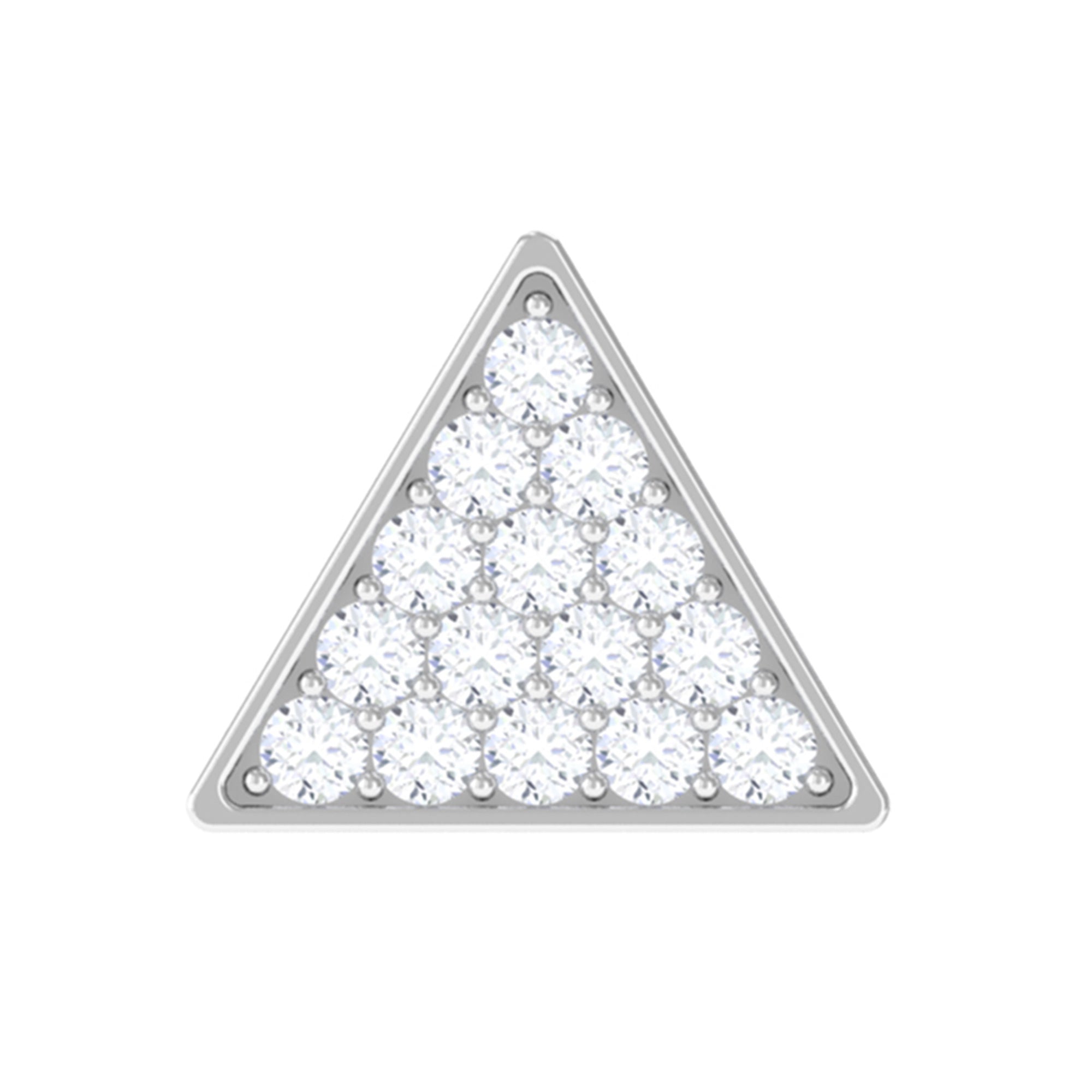 Rosec Jewels-Elegant Moissanite Triangle Earring for Cartilage Piercing