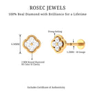 Rosec Jewels-Moissanite Cluster Clover Earring for Helix Piercing