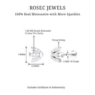 Rosec Jewels-Moissanite Fish Cartilage Earring in Gold