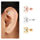 Rosec Jewels-Certified Moissanite Art Deco Earring for Conch Piercing