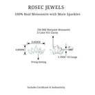 Rosec Jewels-Marquise Moissanite Leaf Ear Crawler Earring