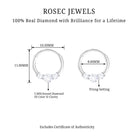 Rosec Jewels-Three Diamond Clicker Hoop Earring for Daith Piercing