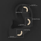 Rosec Jewels-Genuine Diamond Curved Crawler Earring in Bezel Set