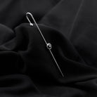 Rosec Jewels-Simple Black Onyx Ear Pin Earring in Bezel Setting