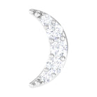 Rosec Jewels-Natural Diamond Moon Earring for Cartilage Piercing