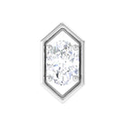 Rosec Jewels-Oval Cut Moissanite Solitaire Hexagon Helix Earring