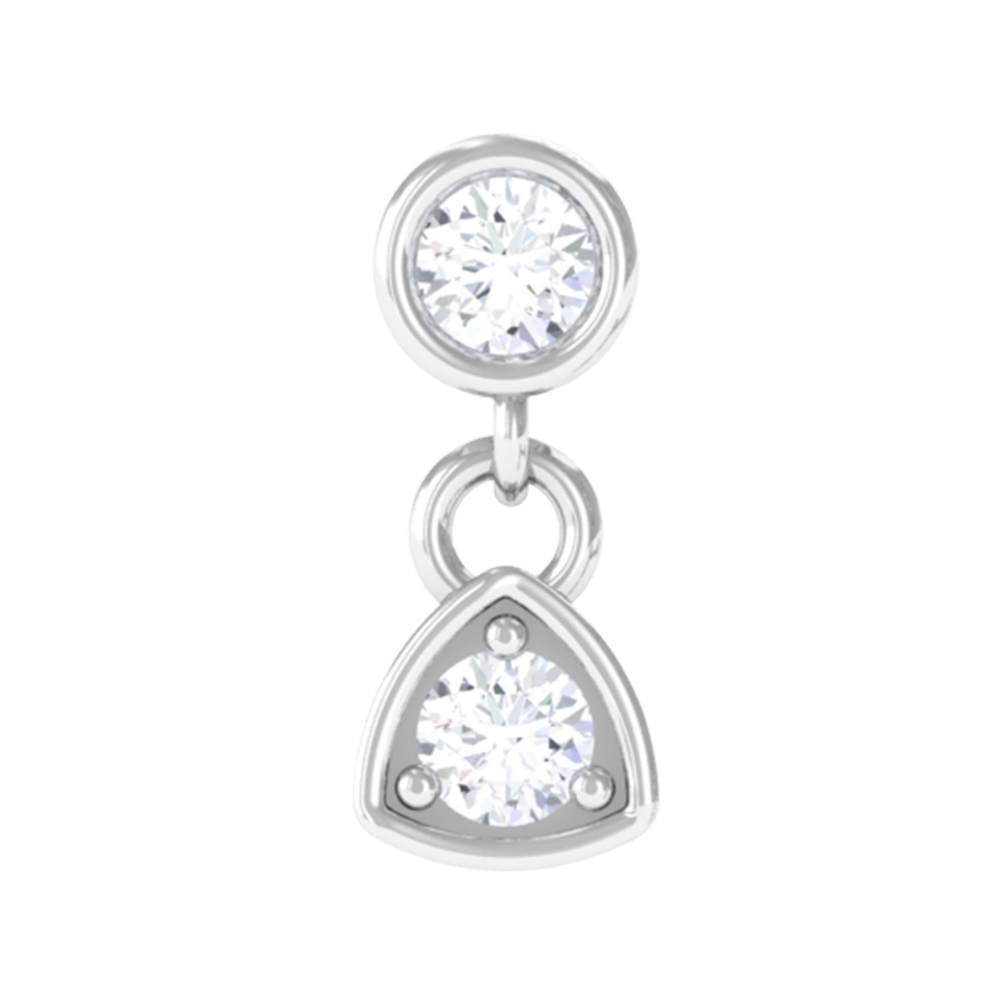 Rosec Jewels-Genuine Diamond Drop Earring for Helix Piercing