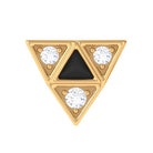 Rosec Jewels-Round Diamond Triangle Cartilage Earring with Black Enamel