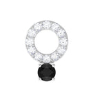 Rosec Jewels-Minimal Black and White Diamond Open Circle Cartilage Earring