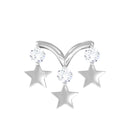 Rosec Jewels-Natural Round Diamond Three Star Cartilage Earring