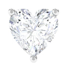 Rosec Jewels-Heart Shape Diamond Solitaire Earring with Flat Back