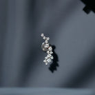 Rosec Jewels-Genuine Diamond Crawler Earring for Helix Piercing