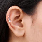 Rosec Jewels-Genuine Diamond Crawler Earring for Helix Piercing