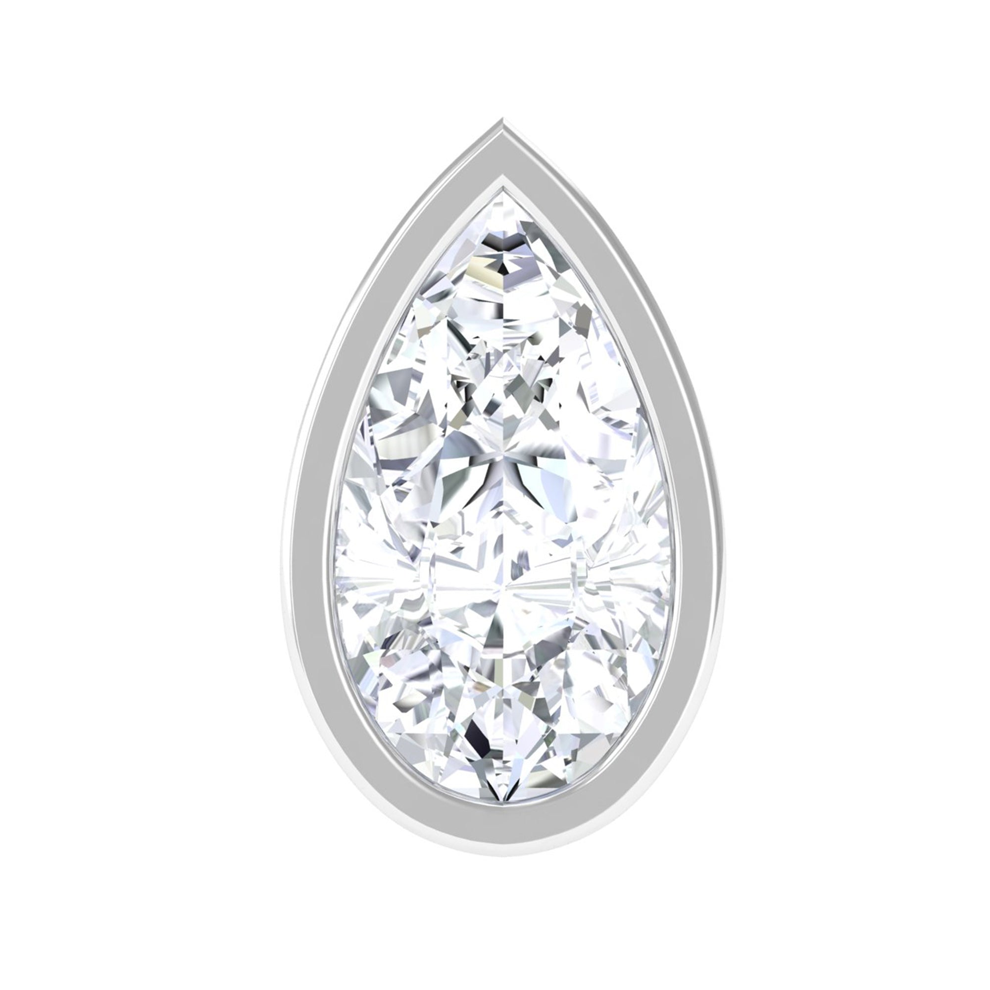 Rosec Jewels-Pear Shape Diamond Solitaire Cartilage Earring