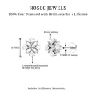 Rosec Jewels-Real Diamond Flower Earring for Cartilage Piercing