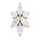 Rosec Jewels-Marquise Diamond Cluster Flower Earring with Flat Back