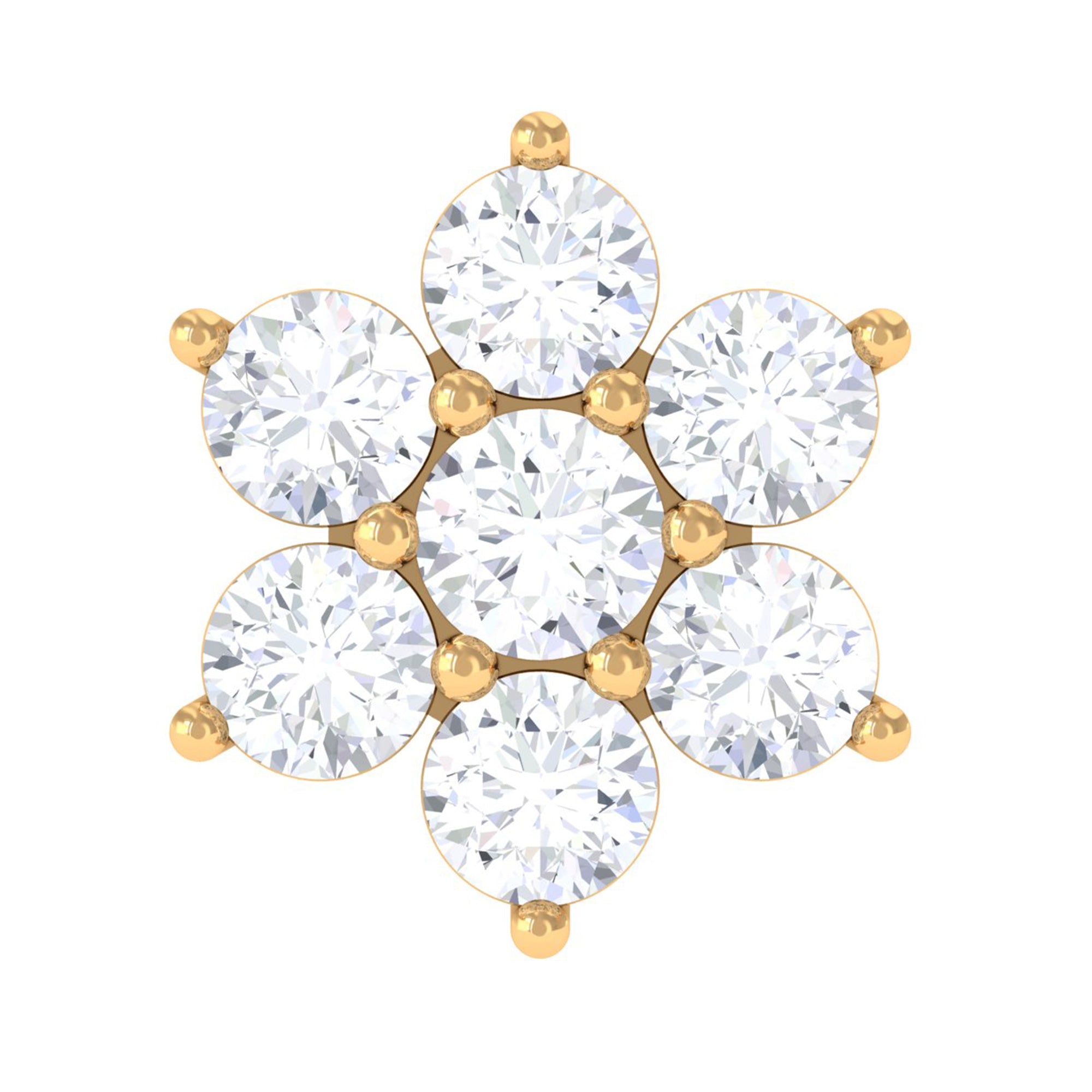 Rosec Jewels-Natural Diamond Flower Cartilage Earring