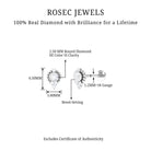 Rosec Jewels-Bezel Set Diamond Minimalist Earring for Tragus Piercing