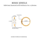 Rosec Jewels-Baguette Diamond Three Stone Hoop for Conch Piercing