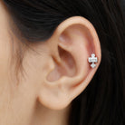 Rosec Jewels-Three Multi Shape Diamond Helix Piercing Earring