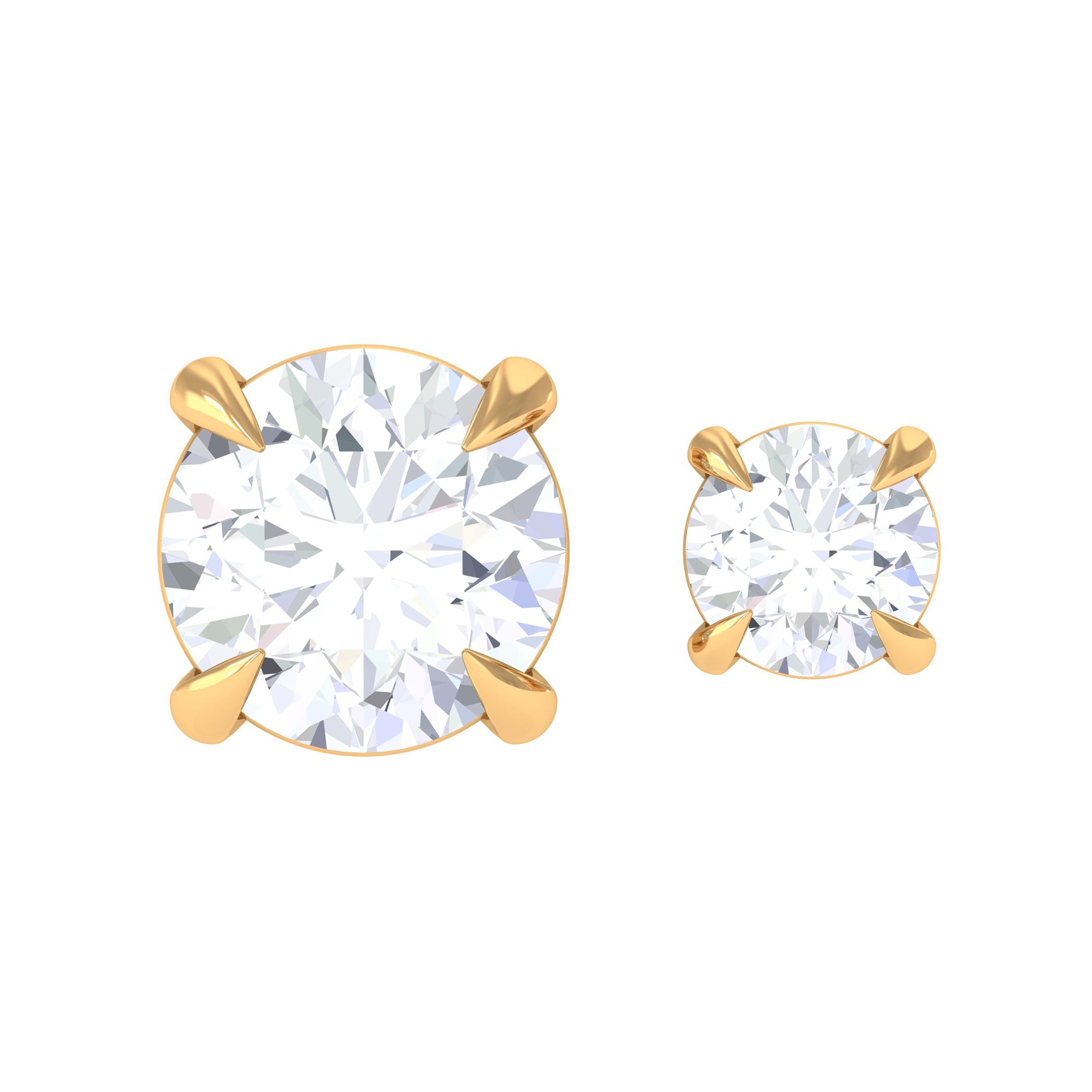 Rosec Jewels-Natural Round Diamond Cartilage Earring Set