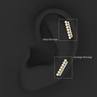 Rosec Jewels-Genuine Diamond Ear Climber Cartilage Earring