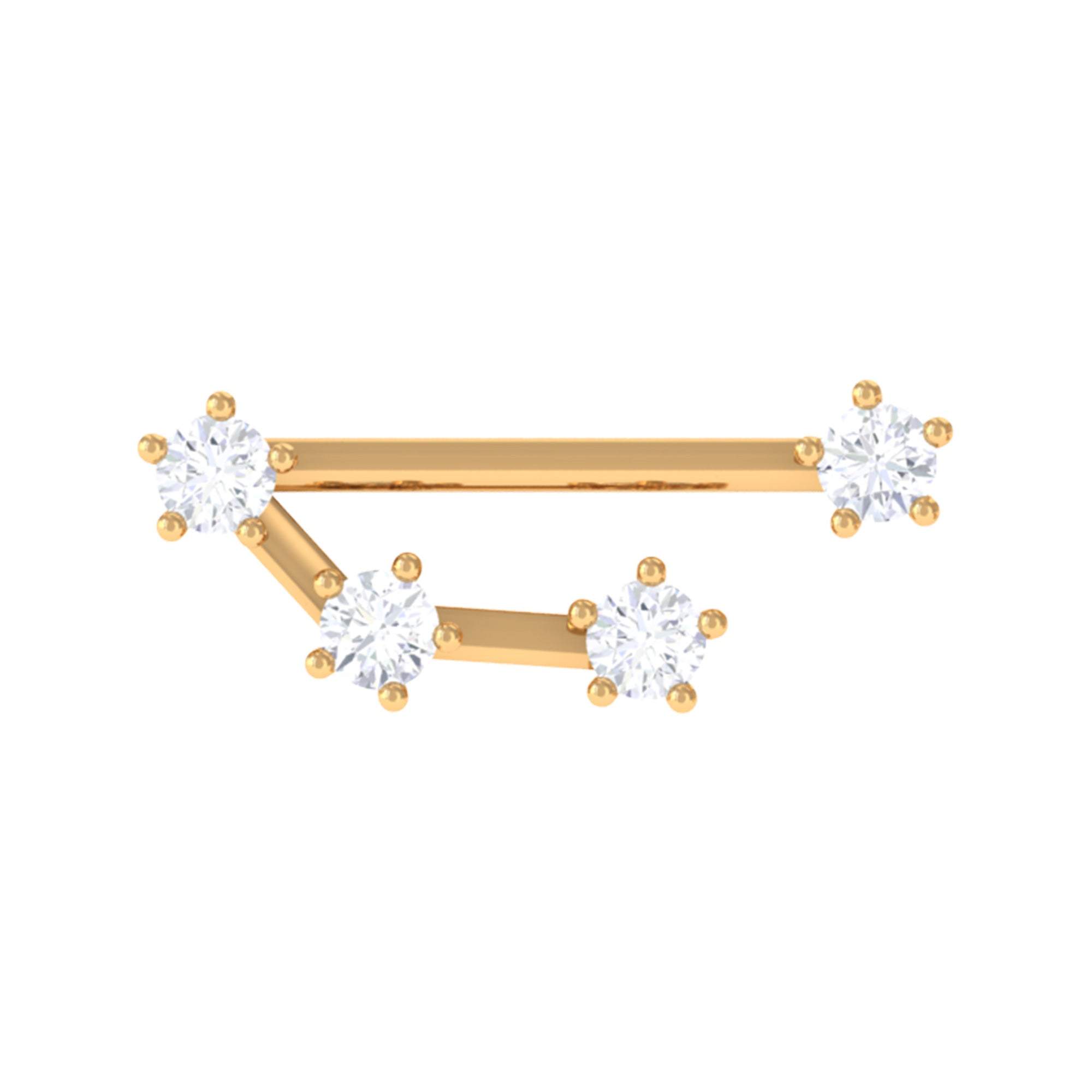 Rosec Jewels-Simple Diamond Aries Zodiac Constellation Earring