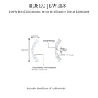 Rosec Jewels-Pear Diamond Ear Crawler Earring for Helix Piercing