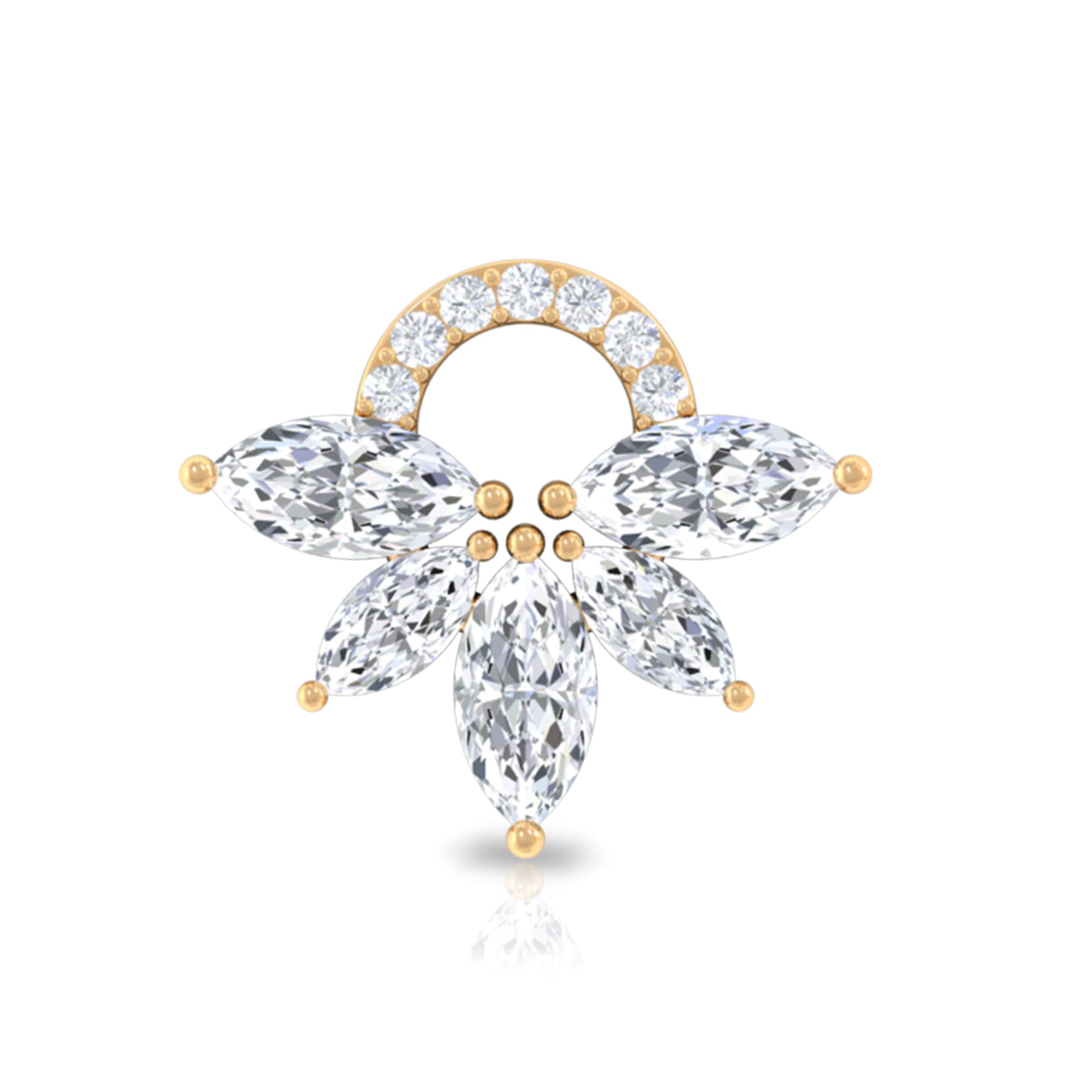 Rosec Jewels-Unique Marquise Diamond Cartilage Piercing Earring