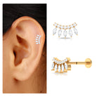 Rosec Jewels-Marquise Moissanite Gothic Crawler Earring