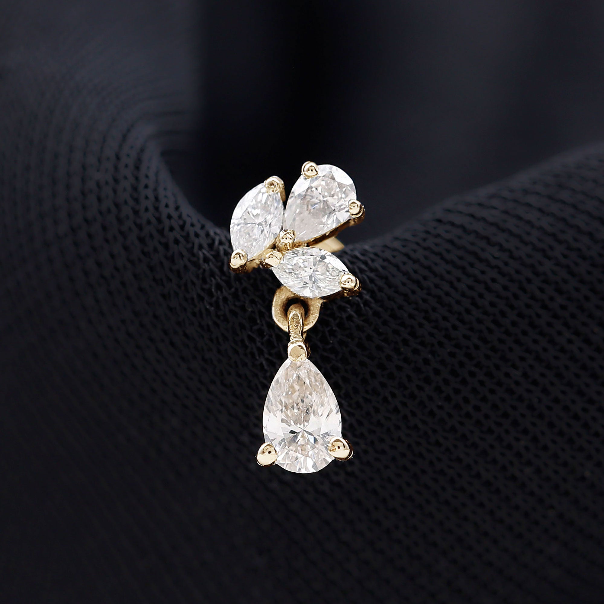 Rosec Jewels-Real Diamond Teardrop Cartilage Earring