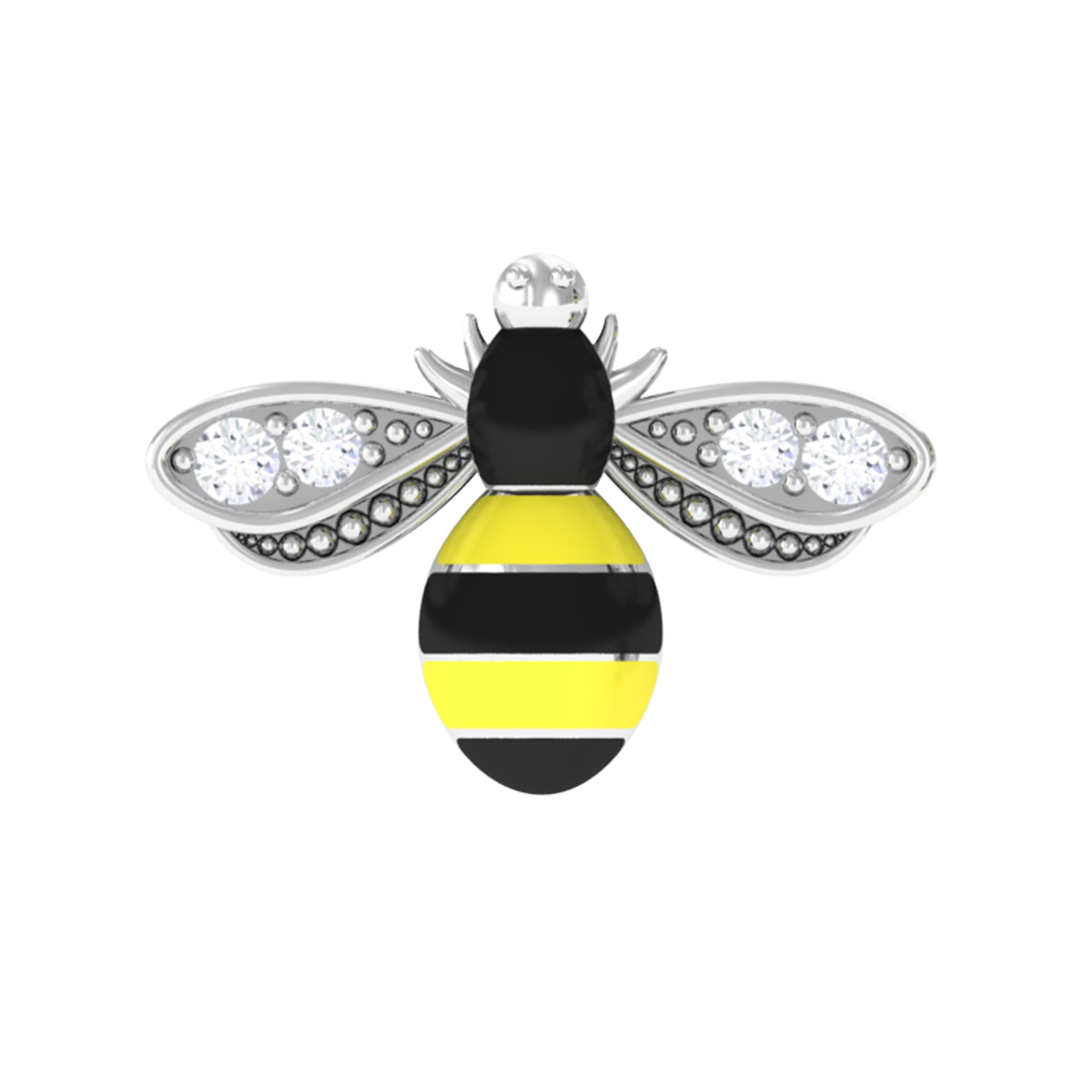 Rosec Jewels-Natural Diamond Honey Bee Cartilage Earring