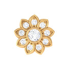 Rosec Jewels-Moissanite Flower Cartilage Earring in Gold