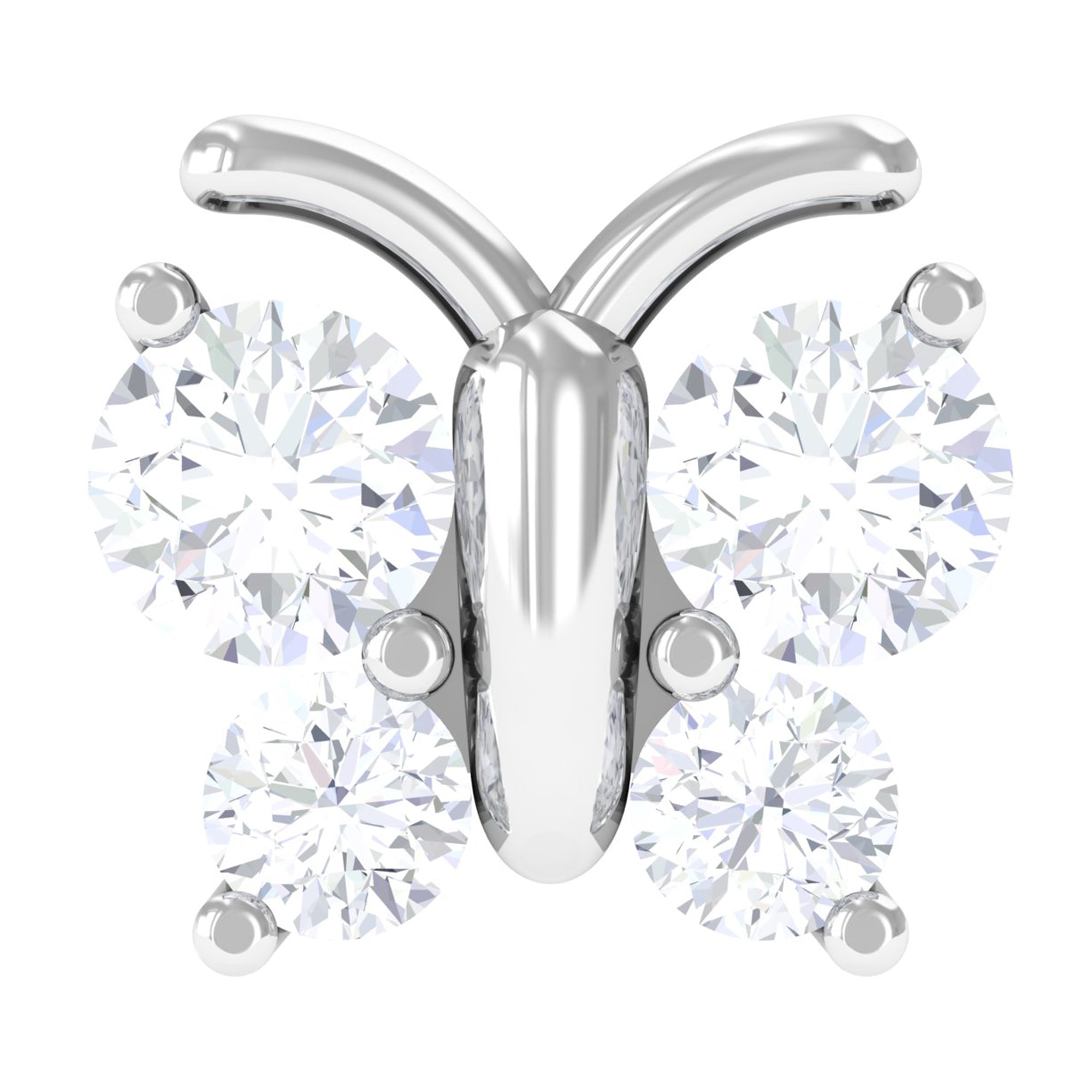 Rosec Jewels-Dainty Diamond Cute Butterfly Earring for Helix Piercing