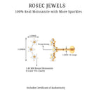 Rosec Jewels-Moissanite Gold Flower Crawler Earring for Helix Piercing