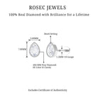 Rosec Jewels-Teardrop Diamond Solitaire Earring for Helix Piercing