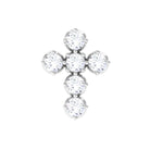 Rosec Jewels-Moissanite Gold Cross Earring for Cartilage Piercing