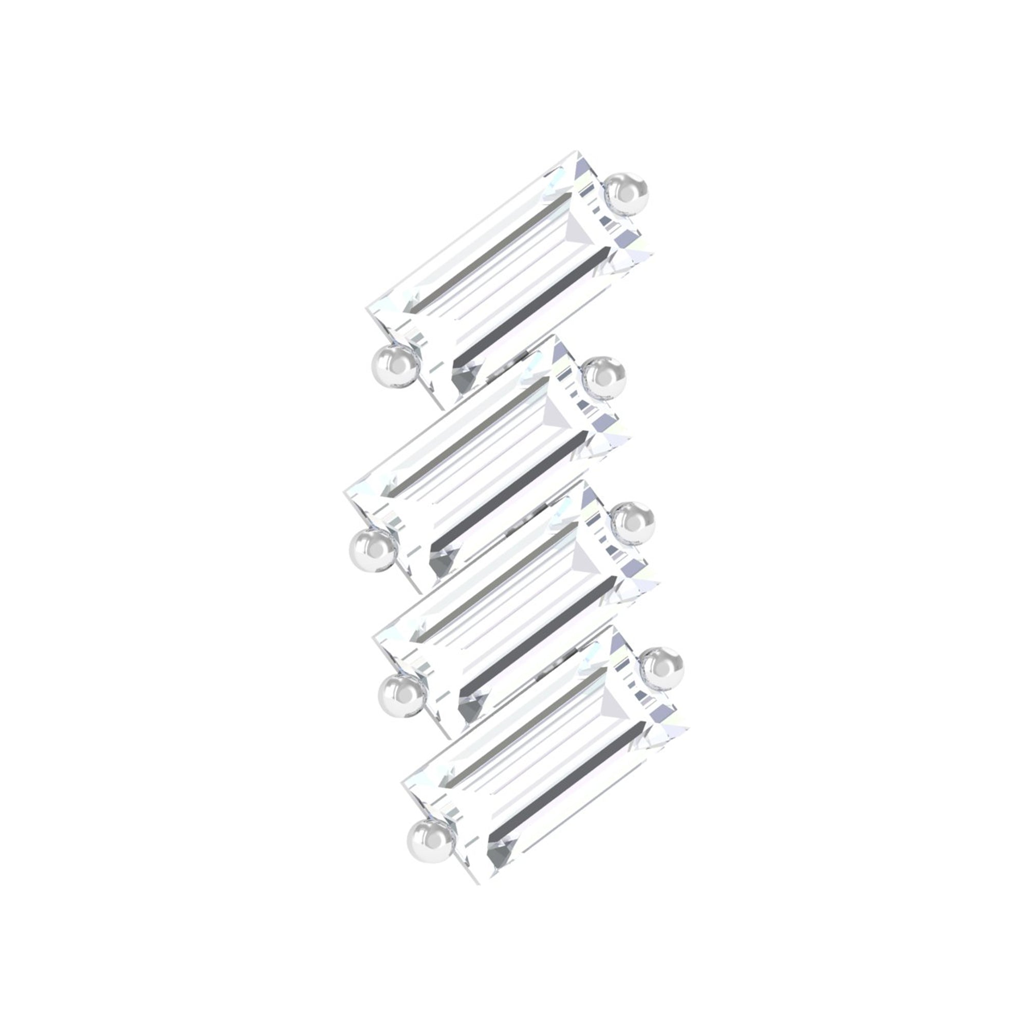 Rosec Jewels-Baguette Moissanite Cartilage Crawler Earring