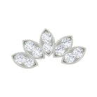 Rosec Jewels-Natural Round Diamond Flower Earring for Helix Piercing