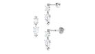 Rosec Jewels-Pear Cut Moissanite Drop Earring for Cartilage Piercing