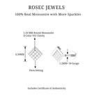 Rosec Jewels-Moissanite Geometric Conch Earring in Gold