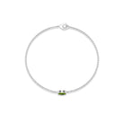 3X6 MM Marquise Cut Solitaire Peridot East West Chain Bracelet Peridot - ( AAA ) - Quality - Rosec Jewels