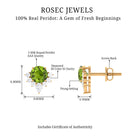 1.50 CT Peridot and Diamond Classic Stud Earrings with Half Halo Peridot - ( AAA ) - Quality - Rosec Jewels