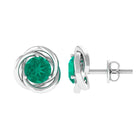 1 CT Emerald Classic Stud Earrings for Women Emerald - ( AAA ) - Quality - Rosec Jewels