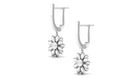 Rosec Jewels-1/4 CT Bezel Set Diamond Sunflower Hoop Earrings for Women