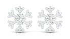 Rosec Jewels-1/2 CT Snowflake Diamond Stud Earrings for Women