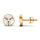 Dainty Zircon Screw Back Stud Earrings Zircon - ( AAAA ) - Quality - Rosec Jewels